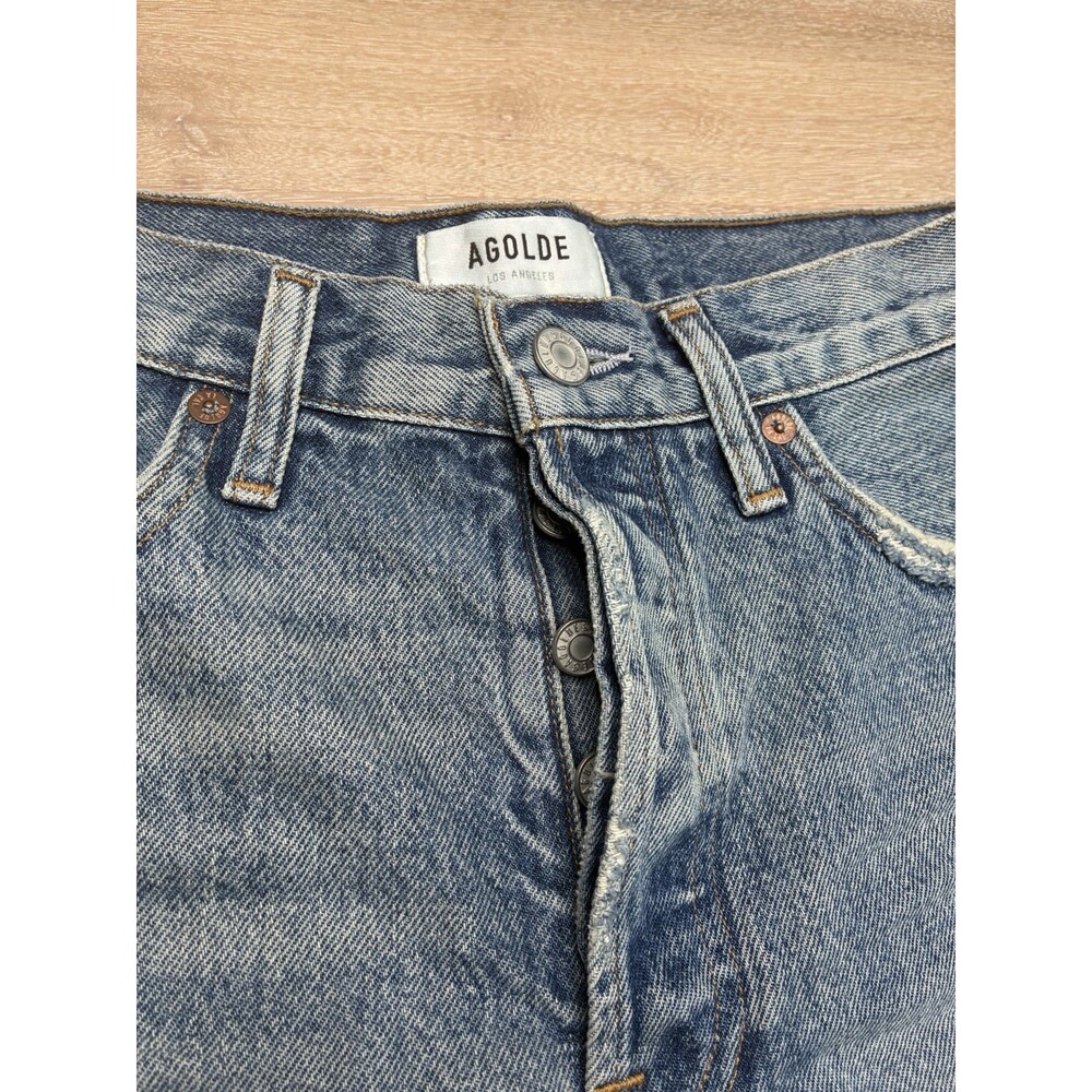 Agolde Parker Long Shorts in Wheel Wash Size 27 - Picture 6 of 9